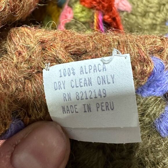 James Coviello x Anna Sui RARE Granny Knit Striped 100% Alpaca Knit Skirt Size S - Picture 9 of 10